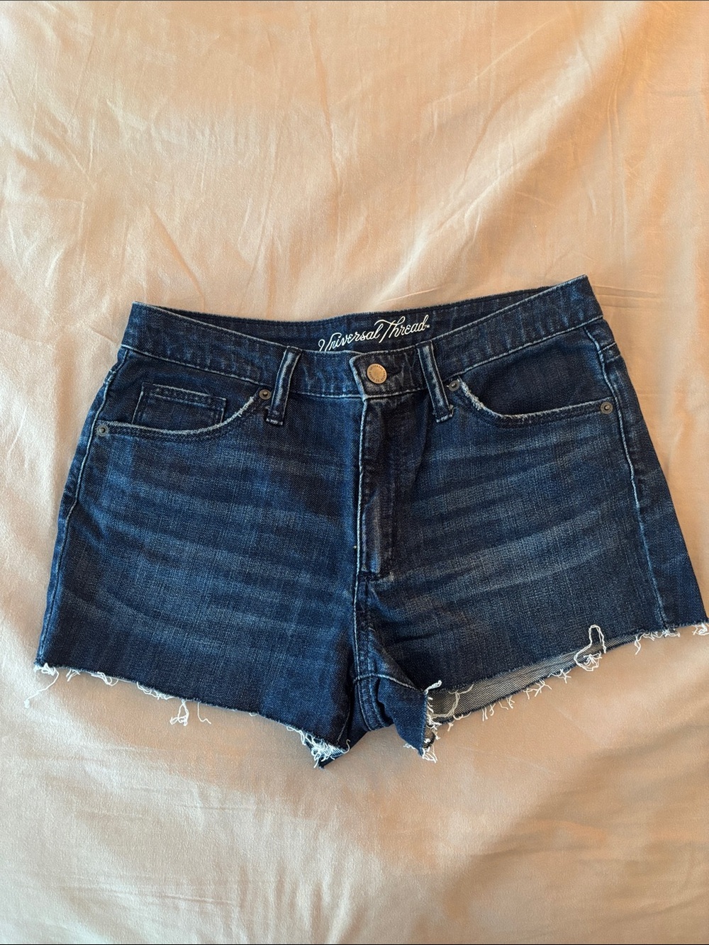 Universal Thread Indigo Denim Raw Hem Cutoff Shorts
